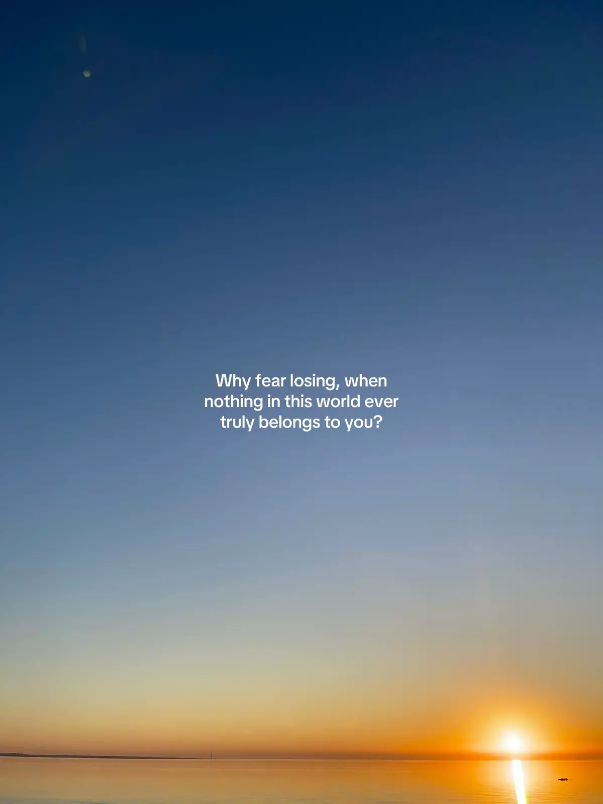 We face loss, heartbreak, and grief. But in reality, nothing ever truly belonged to us in the first place. #reflection 