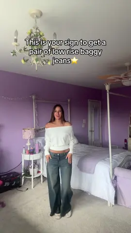Low rise baggy jeans✨instantly make any outfit look 10x cooler⭐️Wearing: size 27 as a 5’8 & 135 girlie💋