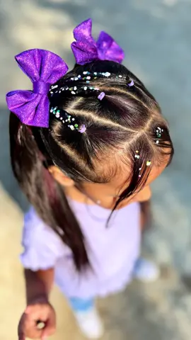 Hair glitter pigtails  #pigtailhairstyle #hairglittergel #hairbows #cutehairstyle #hairstyletutorial 