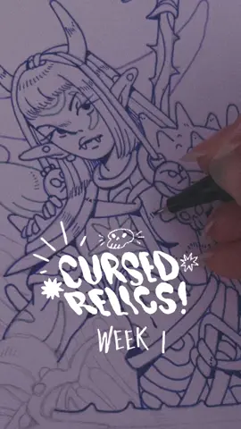 Cursed Relics is here! 🔮😈🖤 is a dark fantasy event I host every year! More info in my profile! ⚔️ #cursedrelics #cursedrelics2025 #art #darkfantasy #drawing 