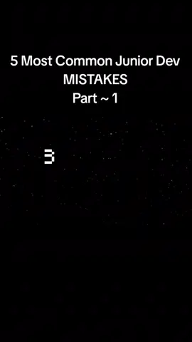 Part 1 ~ 5 Most Common Junior Dev MISTAKES Don't worry I got you guys... #juniordeveloper​ #programming​ #coding​ #fullstackdeveloper​ #frontenddeveloper​ 