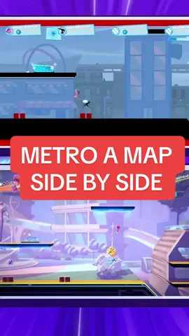 Side by side of ‘Metro A’ map 🔥 #indiegames #speedrunners #gamedevelopment #steamgames #GamingOnTikTok 