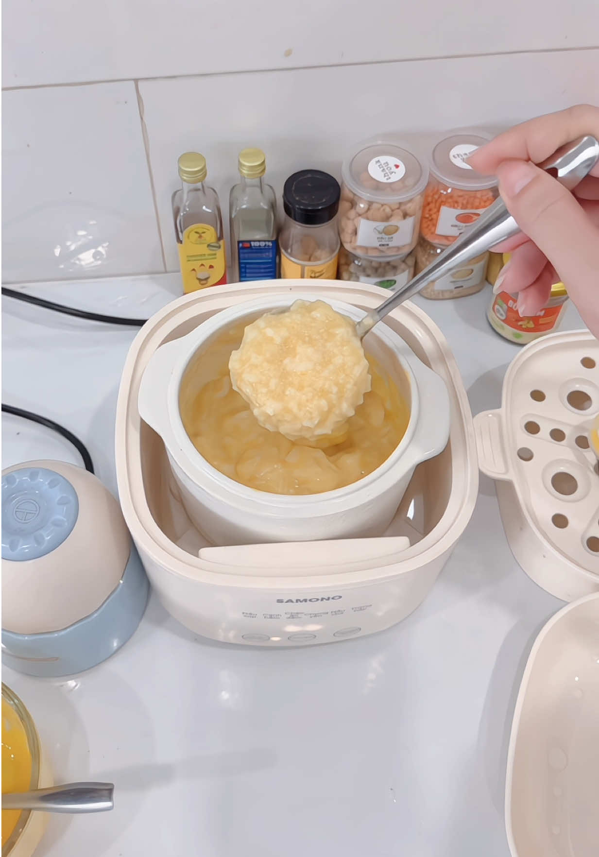 Cháo ăn dặm cho bé #noinaucham #mayxaydanang #noinauchaocham #kenhcuathaoreview #viral 