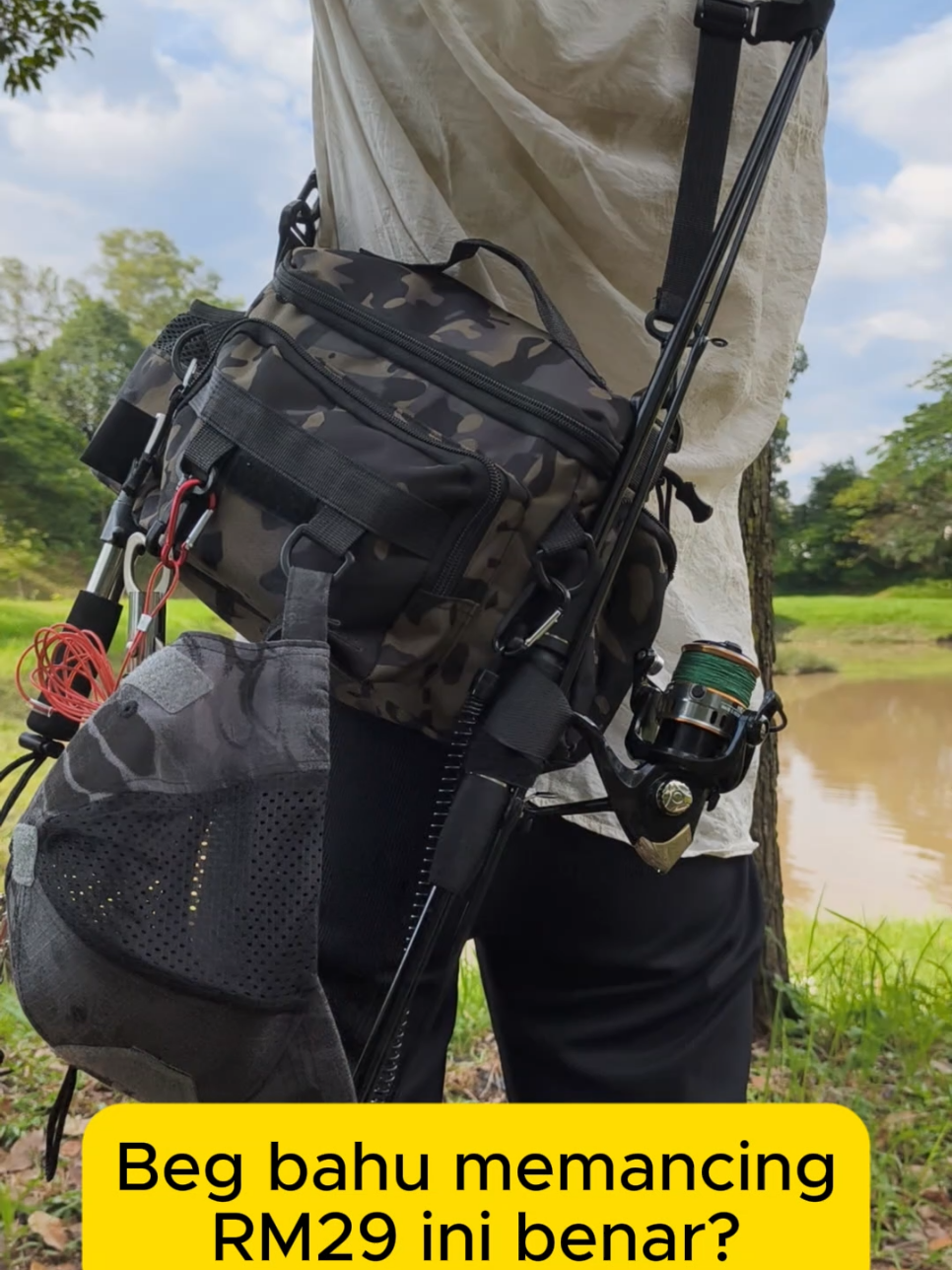 Beg bahu memancing kapasiti besar pada harga RM29#begbahu #begsimpanan #lurebag #fishingtackle #fishinggear 