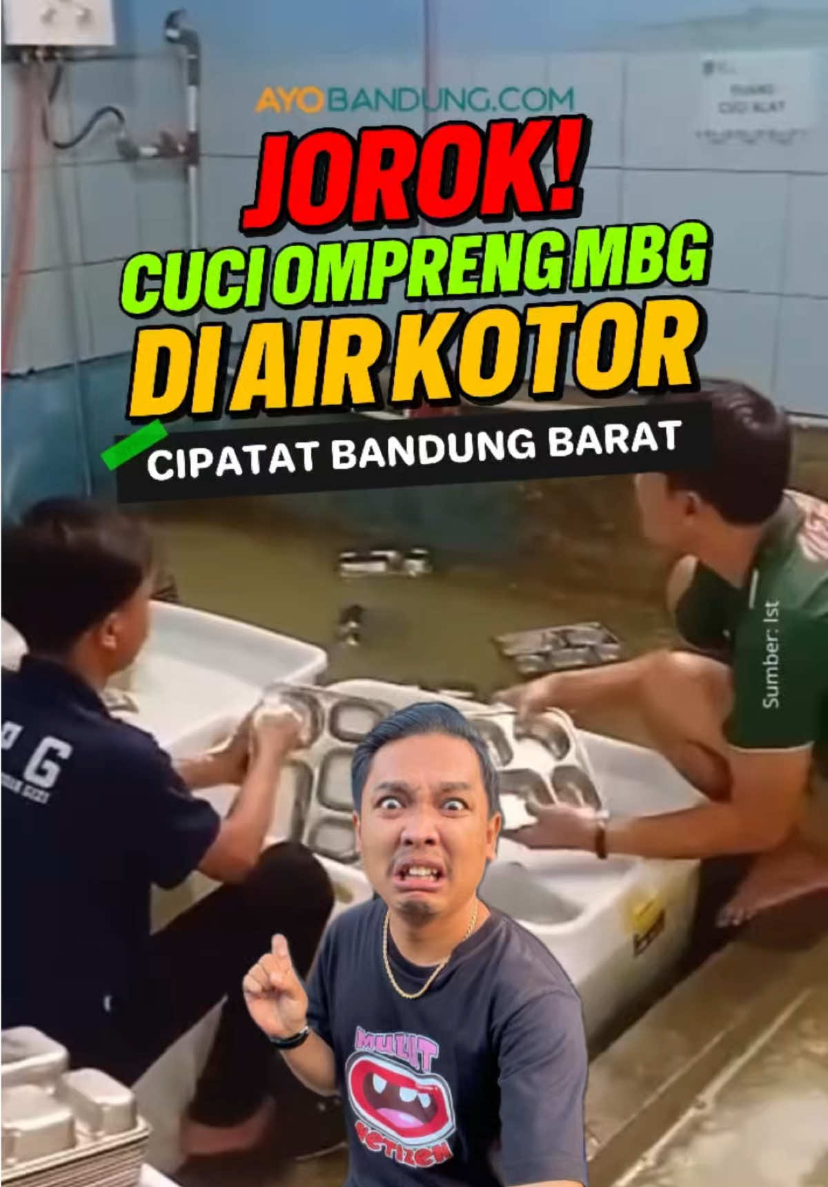 Jorok, Cuci Ompreng Makan Bergizi Gratis di Cipatat Bandung Barat Pakai Air Kotor Sumber Informasi Berita Video : Ayobandung.com @ayobandung.com  #makanbergizigratis #mbg #bandung 