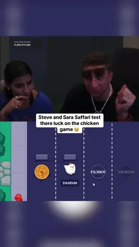 Steve and Sara Saffari test there luck on the chicken game 😭 #kickstreaming 