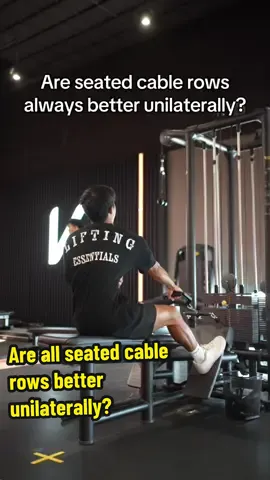 Are all seated cable rows better unilaterally? In most cases I’d argue yes BUT… there is one scenario where it wouldn’t make sense — and that is if your goal is to predominantly train the traps. #fyp #Fitness #gym #bodybuilding 