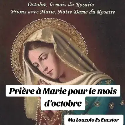 Ô Marie, notre douce Mère, en ce mois qui t’est consacré, nous venons déposer nos vies entre tes mains. Toi qui as dit « oui » à Dieu sans hésiter, apprends-nous à ouvrir nos cœurs à sa volonté. Toi qui as porté Jésus dans ton sein, aide-nous à l’accueillir chaque jour dans notre vie. Nous voulons prier avec toi le Rosaire, chaîne d’amour qui nous unit au Ciel. À travers chaque 