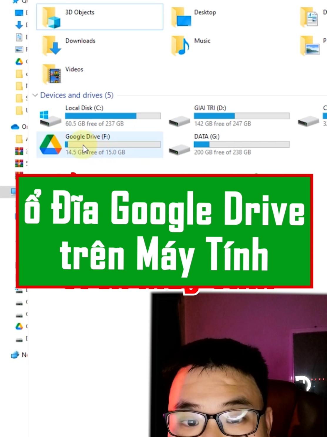 mẹo biến google drive thành ổ đĩa trên máy tính, tạo ổ đĩa google drive trên máy tính #minhlakhoa  #tinhocvanphong #meotinhoc #googledrive #LearnOnTikTok 