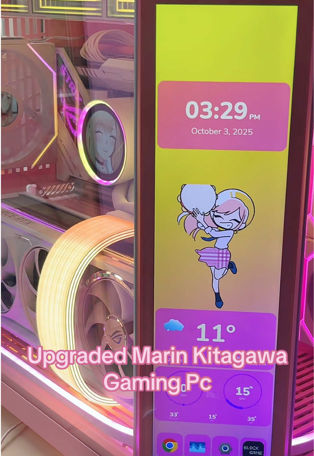 What are your thoughts? #marinkitagawa #gamingpc #setup #mydressupdarling #gamingpcbuild 