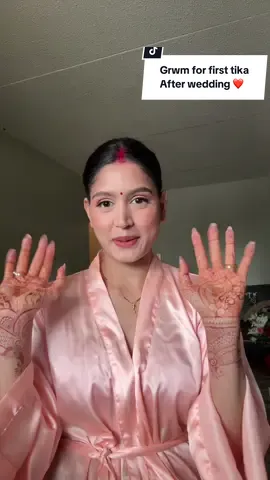YouTube, instagram: Akriti Yadav  GRWM for first tika after wedding ❤️ Product used:  @Maybelline NY skin tint  @Hourglass Cosmetics concealer  @Huda Beauty setting powder  @elfcosmetics liquid blush  @Rare Beauty contour stick  @Benefit Cosmetics bronzer  @Milani Cosmetics blush  @Gucci lipstick  #akritiyadav #grwm #grwmmakeup #makeuptutorial 
