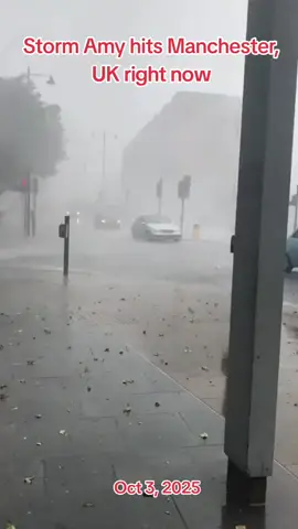 Storm Amy hits Manchester, UK right now #stormamy #manchester #unitedkingdom #rain #storm 
