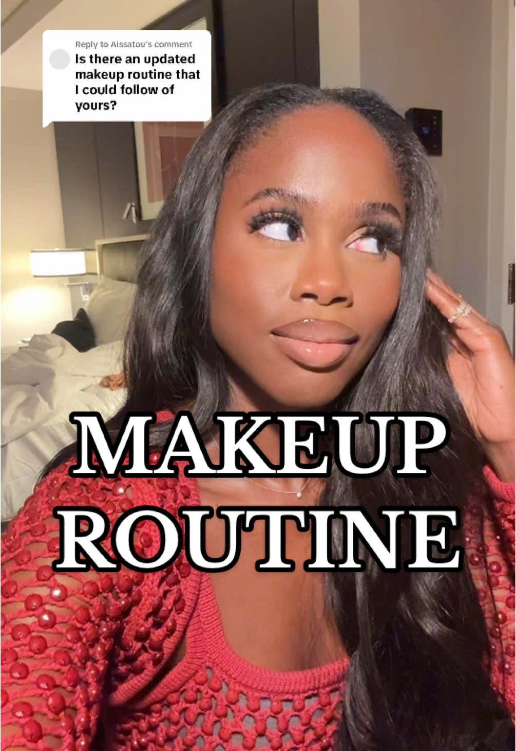 Replying to @Aissatou same routine just swapped a couple or products to try something new  @Estée Lauder double wear foundation, @Charlotte Tilbury pressed powder, and @Marviano Cosmetics lip liners were some of the new things I added #grwm #makeuptutorial 