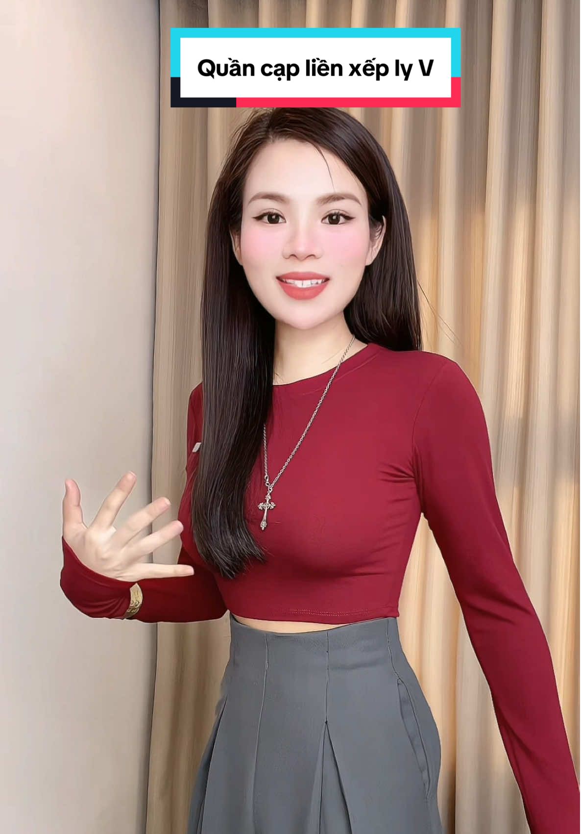 Quần cạp liền xếp ly V #nhungry91 #quan #quanongsuong #quannu #quandai 