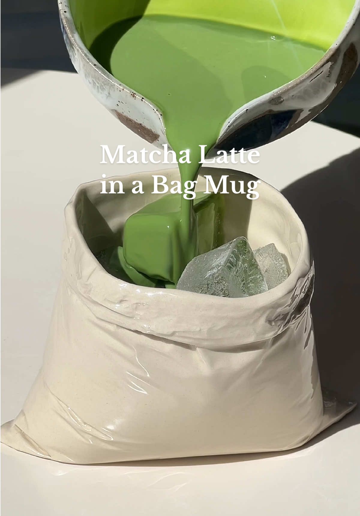 Matcha Latte in a Bag Mug 🍵 #matcha #มัทฉะ #cutemug #matchalatte 
