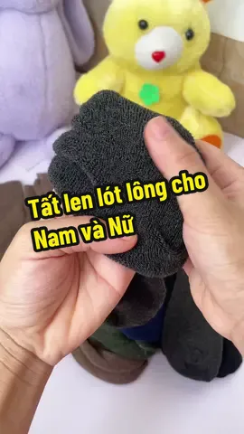 Tất len lót lông cho cả Nam và Nữ dày sụ, đeo ấm lắm luôn #tat #tatnamnu #tatam #tatlotlong #taphoamedau🍓 