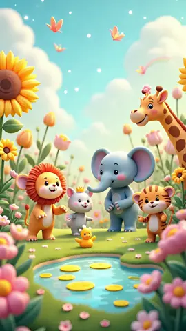 A Ram Sam Sam song 🎵 | Animal fun in playland 🤩🥰😍 #kidsfun #tiktokkidsfun #cartoon #kidsanimation #fyp 