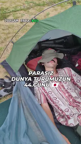 PARASIZ Dünya Turu! GÜN 44🇯🇵 Otelde kalmak belimizi büktü ama az kaldı yakında Japonya'ya veda ediyoruz. ✈️ Not:Sponsorluk gelirleri uçak biletine ayrılıyor o yüzden toplam paraya dahil etmiyorum. #işbirliği #seyahat  #gezgin #otostop #dünyaturu