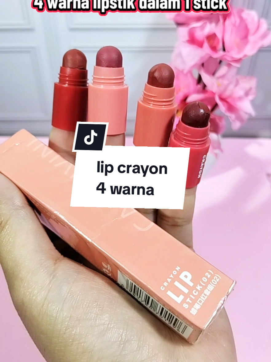 lipstik crayon dapat 4 warna berbeda dalam 1 stick harga terjangkau. #lipcrayon  #lipstikmurah  #lipstikviraltiktok  #lipstik  #cappuvinilipstick 
