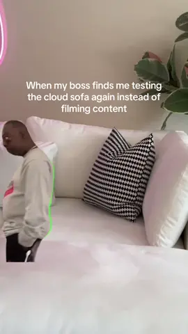 How could I resist when it’s right there next to me all day😭 #fyp #cloudsofa #aesthetichome #neutralinterior