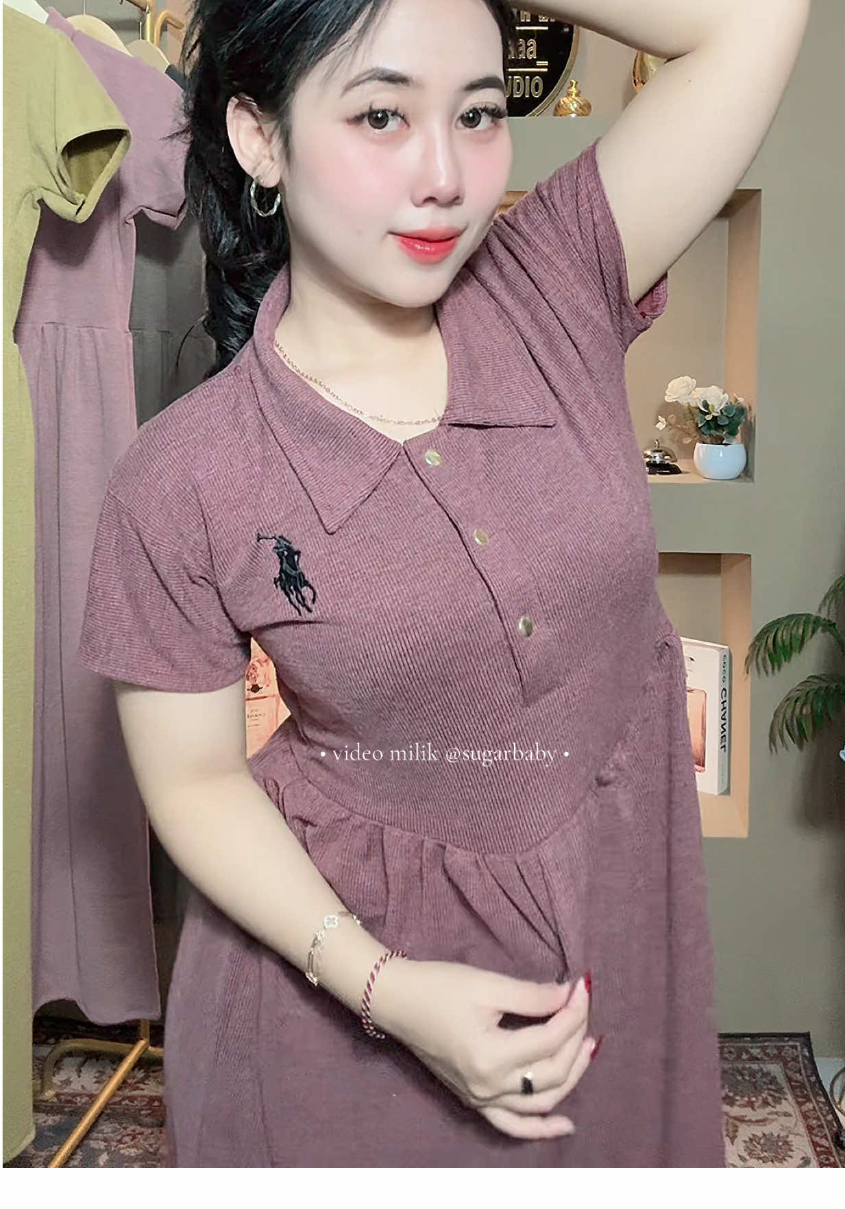 Yang di pake burgundy paling best sellerrr 🤩 #dress 