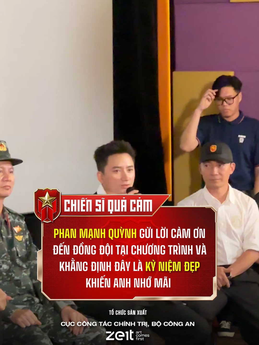 Phan Mạnh Quỳnh gửi lời đến các đồng đội vì tiếp thêm cho anh sức mạnh #ChienSiQuaCam #BoCongan #Zeit #TikTokGiaiTri #phanmanhquynh