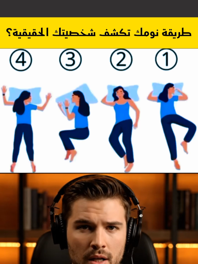 اكتشف ماذا تكشف طريقة نومك عن شخصيتك الحقيقية… المفاجأة ستصدمك!#تحليل_الشخصية #اسرار_النوم #اختبار_شخصية #حقائق_مذهلة #اكتشف_نفسك 