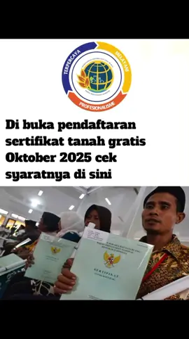 BPN AJAK MASYARAKAT MANFAATKAN PROGRAM GRATIS SERTIFIKAT TANAH GRATIS 1.Gratis Balik Nama Sertifikat 2.Gratis Pembuatan Sertifikat Baru 3.Bebas Pajak dan Denda Tunggakan 4.Konsultasi & Pengurusan Dokumen ayo daftar sekarang.... #daftar #sekarang #gratis #untukrakyat #viral 