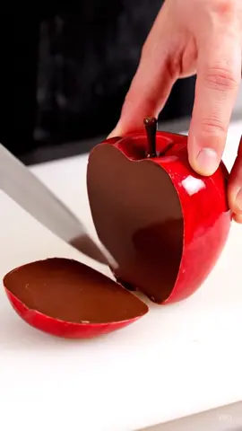 Cutting chocolate Apple ASMR #asmr #chocolate #sleep #satisfayingvideos 