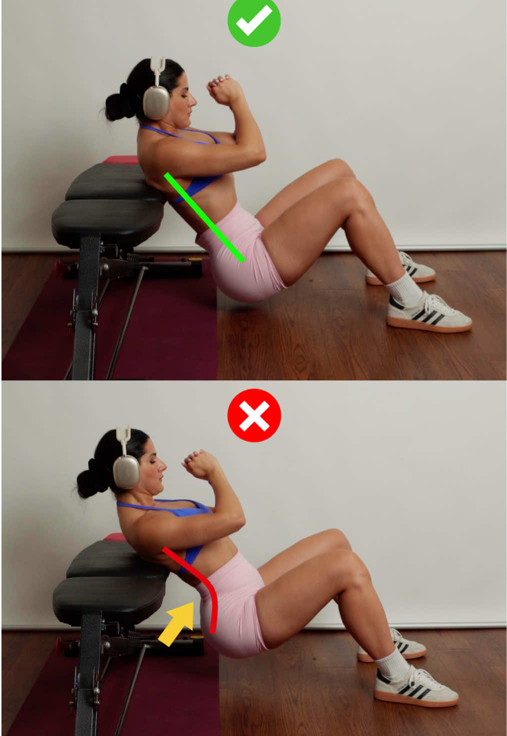 🚫 Hip thrusts giving you lower back pain?
 
 That usually happens when your torso doesn’t move with your hips, which can lead to lost core engagement and extra stress on your lower back.
 
 ✅ Instead, keep your ribs down, brace your core, and move your torso together with your hips. Think about hinging around the bench so your glutes stay the main drivers of the exercise.
 
 This adjustment makes your hip thrust safer, more effective, and a real glute workout. Whether it’s part of your lower body workout, leg day, or a home workout, focus on quality reps for fitness progress. Use these workout tips and gym tips to stay consistent and strong!
 
 #glutes #gluteworkout #gymtips #hipthrust #Fitness