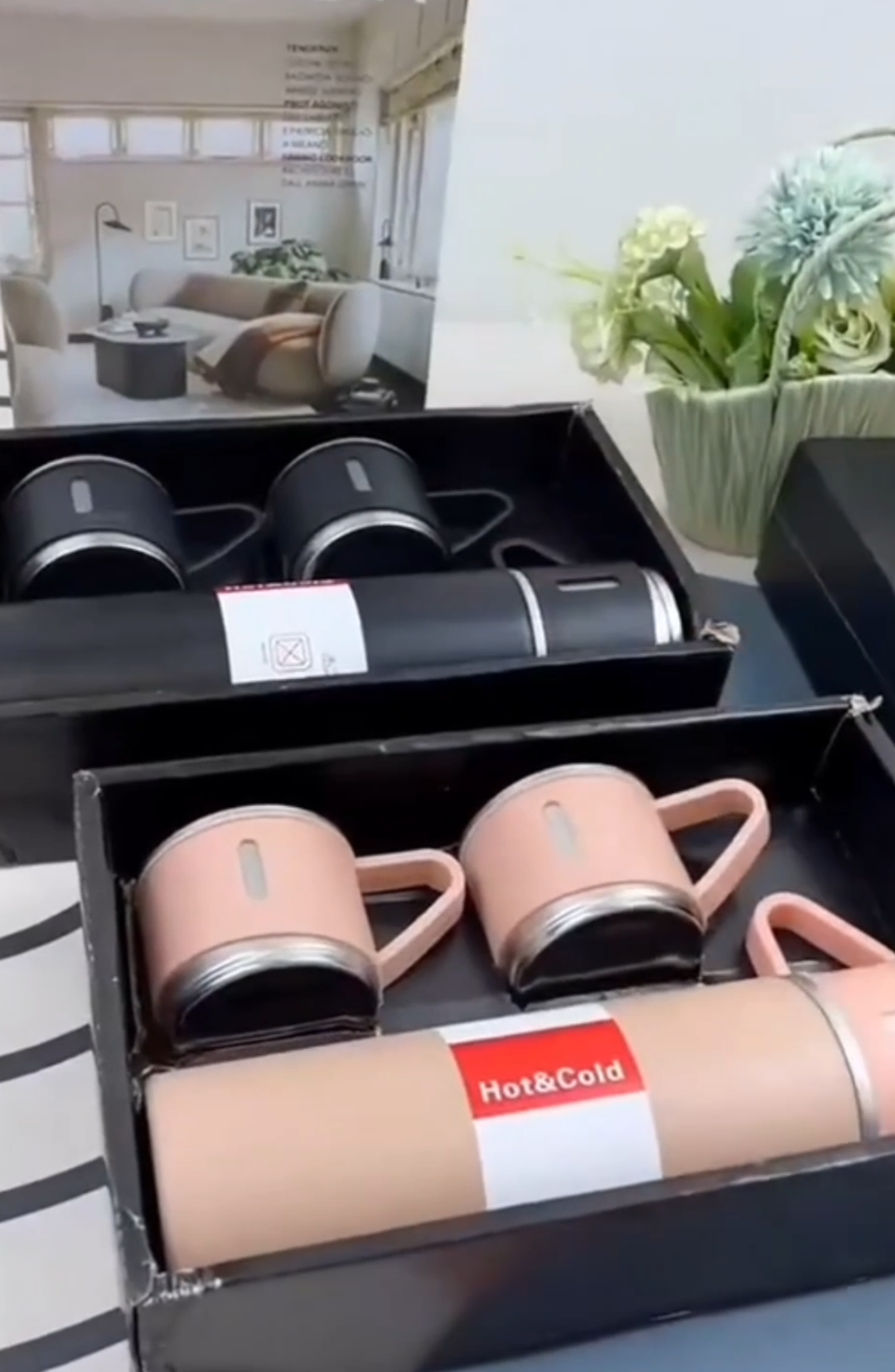 Garrafa Térmica 500ml caneca Kit garrafa espacial Frio/Quente Aço Inoxidável Copo Esportivo Portátil #garrafatermica#melhordobrasil#pravoce 