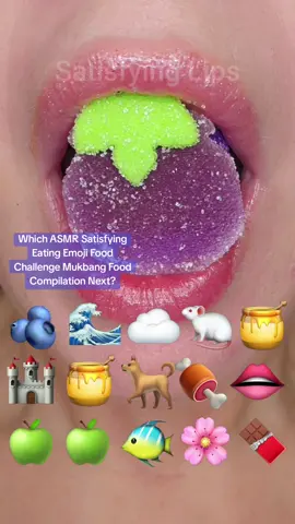 ASMR Satisfying Eating Emoji Food Challenge Mukbang Food Compilation #satisfyinglips #emojichallenge #asmr #satisfying 