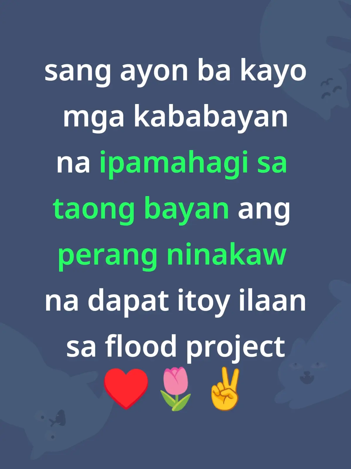Sana maibalik ang perang  ninakaw  ng mga corrupt na politiko na dapat para sa flood control project ♥️🌷✌️