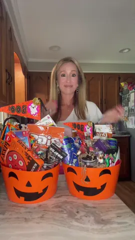I started making the kids a boo basket about 5 years ago when Christian wanted to “boo” the neighbors, but no one ever booed him back. So now I boo my neighbors plus my own kiddos. 🎃#fyp #boobasket #halloween #amos 