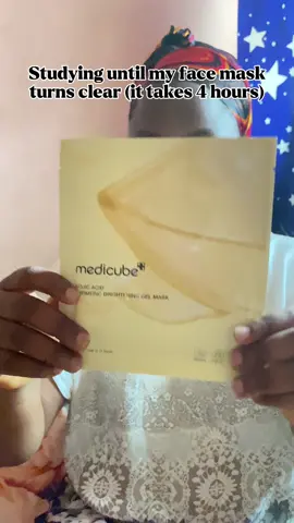 The Medicube face mask helped me focus on my studying for 4 hours @medicube global  #medicube #kojicacid #pdrn #gelmask #ulta