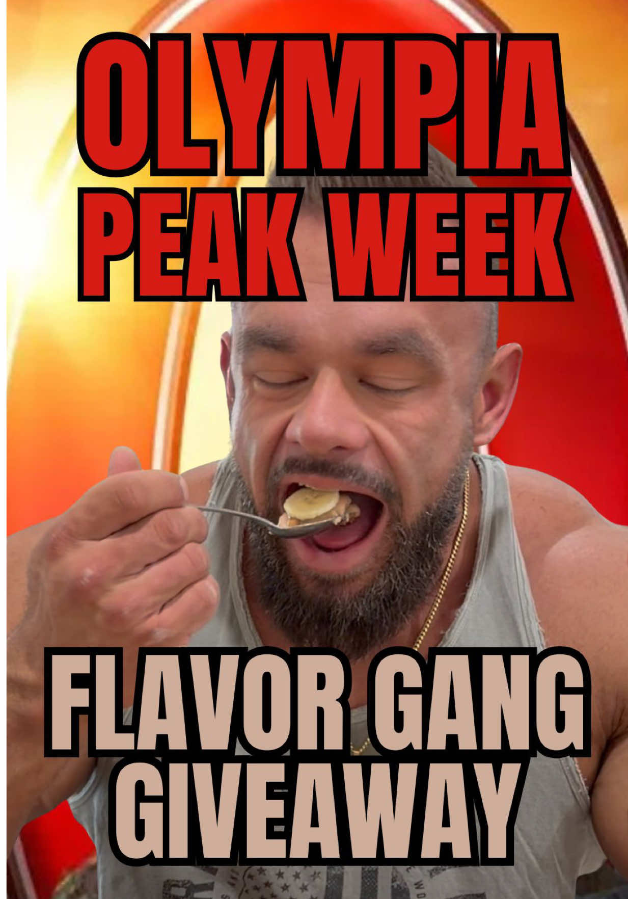 ⭕️ OLYMPIA PEAK WEEK GIVEAWAY!!! ⭕️ Anyone who makes an order with @The Flavor Gang this week using my code HUTCH will receive a sample of our NEW mystery flavor Bowl o Gainz that is entirely different from last year’s mystery flavor! I absolutely love this one. This flavor will release to the public October 31st, but if you guys want to support my code and try it before anyone else, get your orders in now and through Olympia week and you will get to try it for yourself!!! Thank you guys for all your support for myself as well as Flavor Gang!