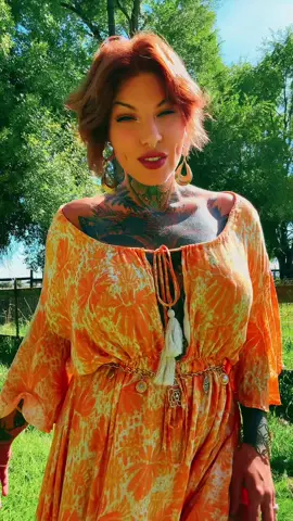 I don’t wear dresses often but I love a yellow and orange dress 