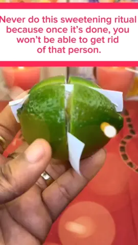 Never do this sweetening ritual because once it's done,you won't be able to get rid of that person,take a lemon and cut it in the shape of a cross,on two pieces of paper write their name and your name,place both papers inside the lemon in the shape of a cross,just like you see put the lemon in a glass cup,add ground cinnamon 21 cloves,1 tablespoon of sugar and enough honey to sweeten it,finally place the glass under your bed and leave it there for two days,you will thank me for the results,if you want something stronger,if you want something stronger,visit my profile and check my WhatsApp. #witch #witchtok #witchcraft #witches #Florida    