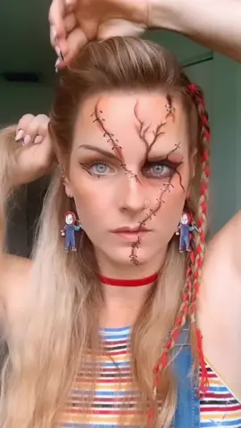 Another favorite costume idea ❤️ #halloween #hairstyle #hairtok #halloweenhair 