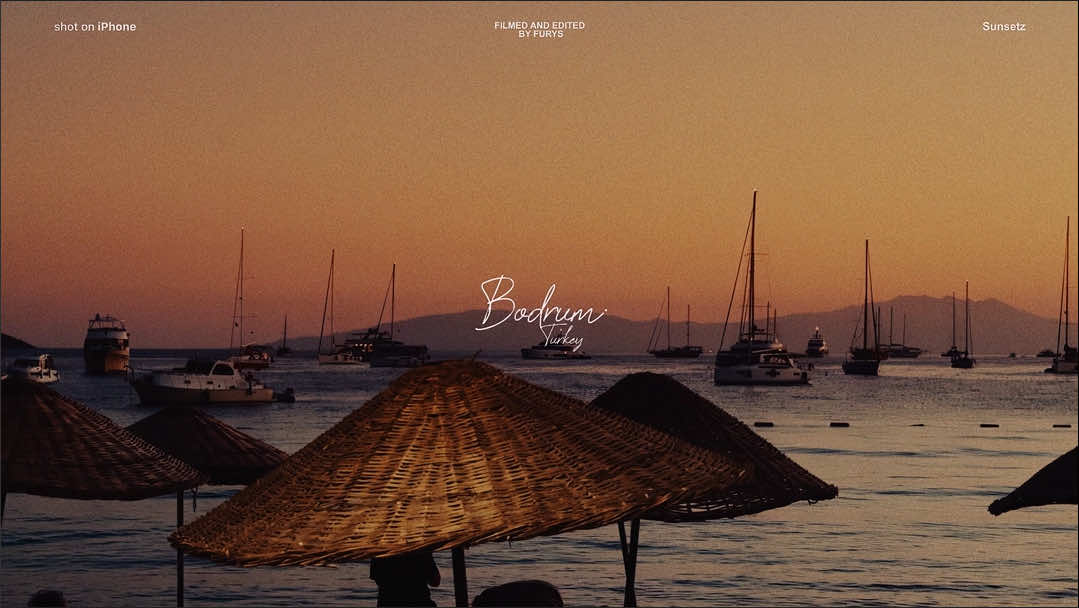 BODRUM/Sunsetz (travel second film shot and edited by me/ pjfs pack 2025 next) #travel #city #edit 