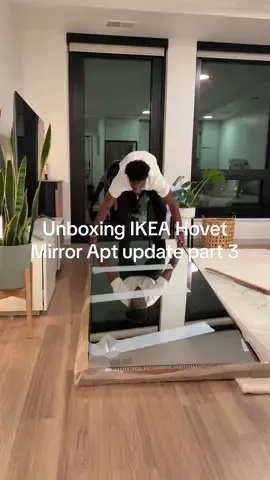 IKEA Hovet Mirror - Apartment update part 3  #emanboatengjr #hovetmirror #roominspo #decor #apartmenttherapy  @IKEA 
