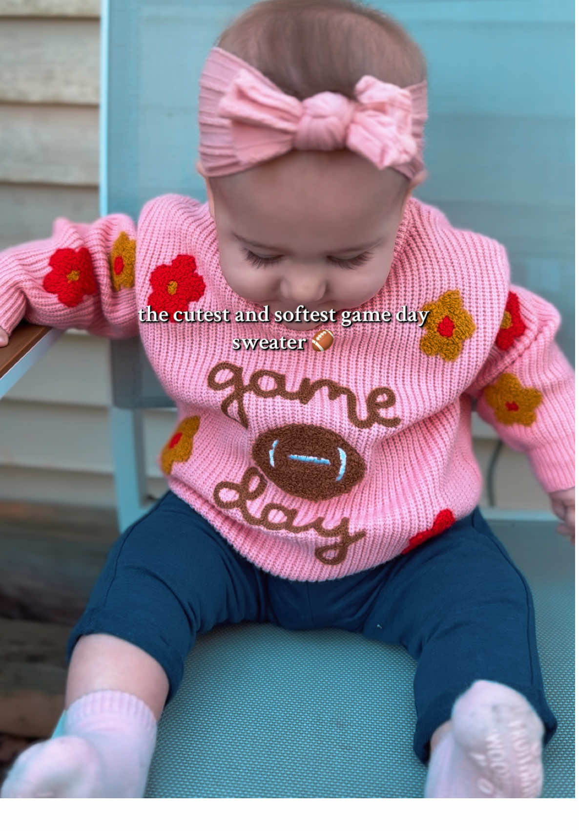 Can I get this in an adult size pls??  So adorable and SO soft!! #girlmom #babyfootball #gameday #footballgirl #daddysgirl 