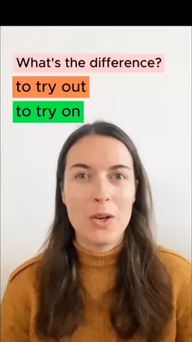 Try out and try on - what's the difference in English?#englishgrammar #viralvideos #foryou #foryoupage❤️❤️ 