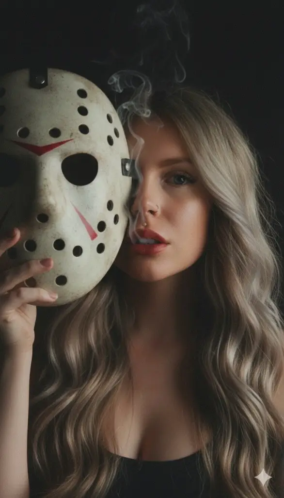 Screenshot the prompt on the last slide to copy and paste!  Make sure to add your own description and character. Sometimes you may need to add additional reference photos to get the mask right. Have fun! Post your results in the comments 👺#aiprompt #horrortok #horrormask 