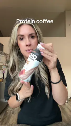 I got these shakes so Trying this new protein by @OIKOS  with my coffee to get my protein in this morning. This is the salted Carmel flavor. #oikosprotein #proteincoffee #proteinshakereview  #upyourshakegame 