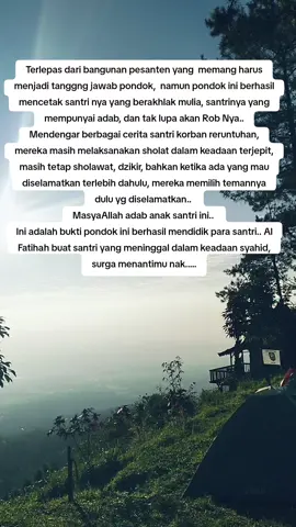 Al Fatihah buat santri Ponpes Al Khoziny yangvtelah tiada..