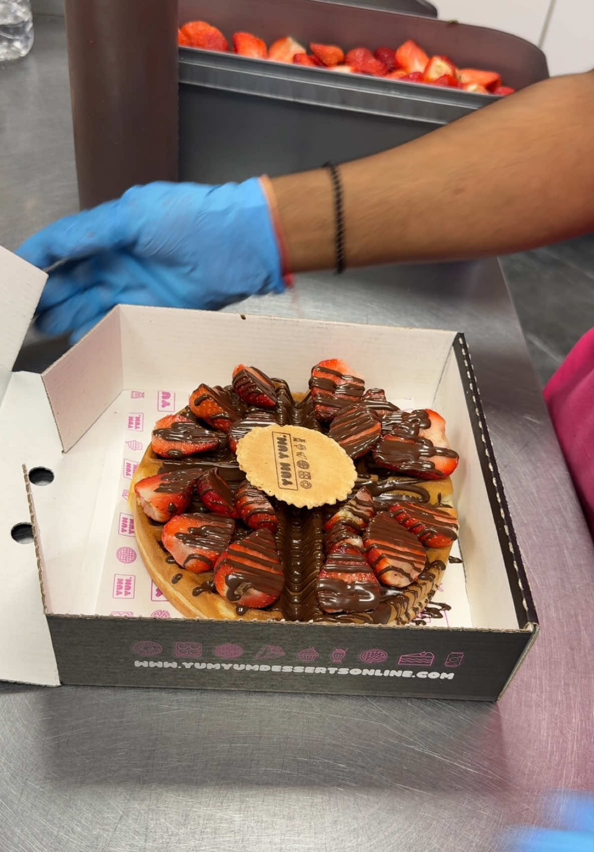 ✨ Who else agrees that Nutella + strawberries on a warm waffle is pure happiness? 🧇🍓🍫 The crunch, the sweetness, the gooey chocolate—literally YUM YUM 🤤  Perfect treat for any time of the day.  Would you share this or keep it all to yourself? 👀💭 #NutellaLove #WaffleTok #FoodieTok #YumYum #DessertGoals #SweetTooth #nutella #waffle #strawberries #fyp #viral #viralv 