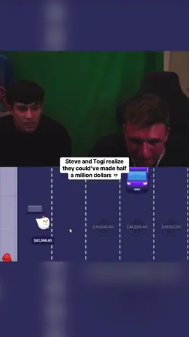 Steve and Togi realize they could’ve made half a million 💀 #kickstreaming #togi 