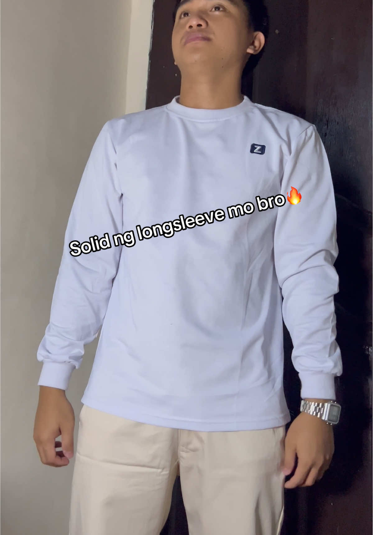Clean look lang ang dala✨ white longsleeve🔥 #zekelongsleeve #zekeembroideredlogo #longsleeve #whitelongsleeve #unisexlongsleeve 