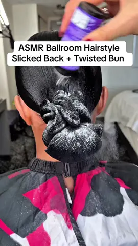 ASMR 🔊Ballroom Hairstyle Tutorial  Slicked Back Hair + Twisted Low Bun + Small Finger Wave  Final Result In The End 👍🏻🆚👎🏻 What is Your Favorite Part ?  #creatorsearchinsights #asmr #tiktokpartner #haircare #ballroomhair 